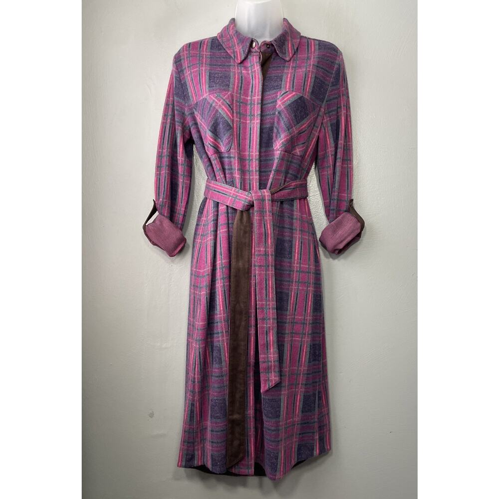 Soft Surroundings Shirt Dress Size Small Button Up Belted Midi Country Chic - Picture 3 of 15